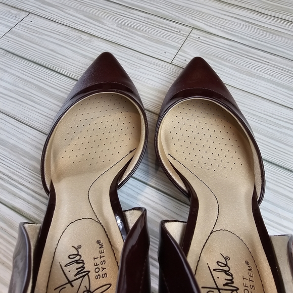 Life Stride Size 9 Witchy Academia D'Orsay Pointed Toe Heel Burgundy Red Saldana - Picture 7 of 12